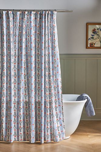 Lanie Shower Curtain en Blue chez - Anthropologie - Modalova