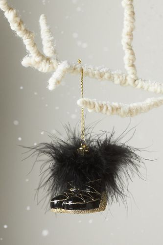 Ornement en verre bottes en plumes en Black chez - Anthropologie - Modalova