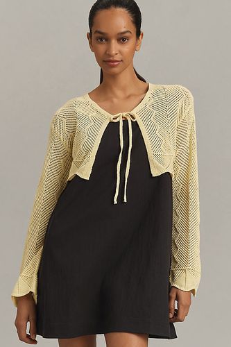 Cardigan Court Blanc Plat Gribouillis par en chez Anthropologie - Flat White - Modalova