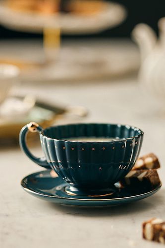 L'ensemble de tasse à thé et soucoupe en grès x Anthropologie en - The Met - Modalova