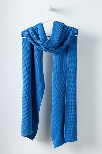 Écharpe en maille gaufrée en Blue - By Anthropologie - Modalova