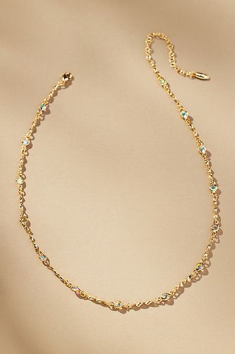 Gold-Plated Delicate Spaced Stone Necklace par - By Anthropologie - Modalova