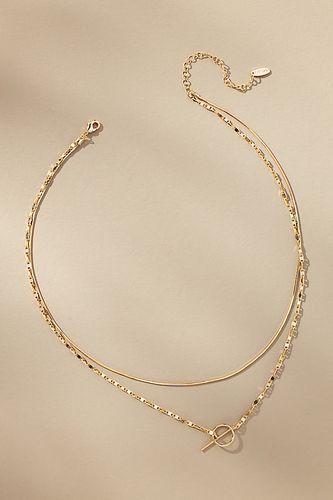 Layered Pull-Through Toggle Necklace par en Gold - By Anthropologie - Modalova