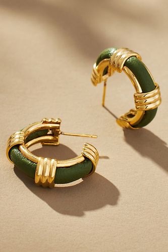 Boucles d'oreilles en cuir à anneaux côtelés par en - By Anthropologie - Modalova