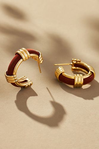 Boucles d'oreilles en cuir à anneaux côtelés par en - By Anthropologie - Modalova