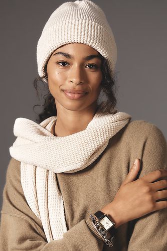 Bonnet en Tricot Gaufré en Beige - By Anthropologie - Modalova