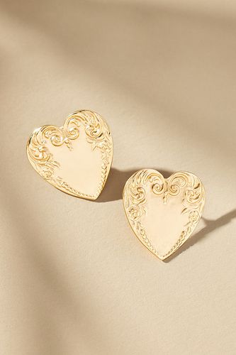 Western Heart Post Earrings par en Gold - By Anthropologie - Modalova