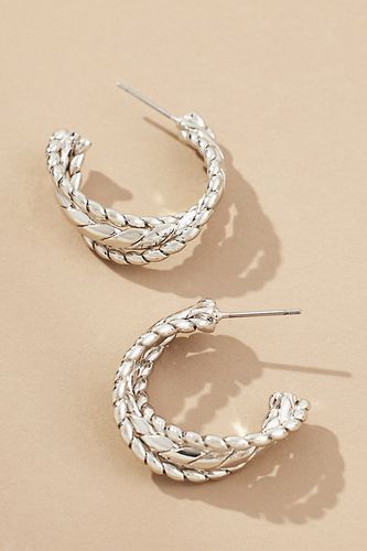 Boucles d'oreilles créoles torsadées par en Silver - By Anthropologie - Modalova