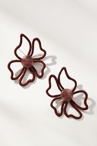 Boucles d'oreilles fleur centre perle par en Red - By Anthropologie - Modalova