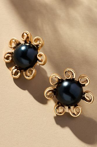 Boucles d'oreilles clous en pierre fleurie par en Black - By Anthropologie - Modalova