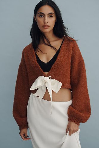 Boucle Pull Through Bow Cardigan en Orange chez Anthropologie - Maeve - Modalova