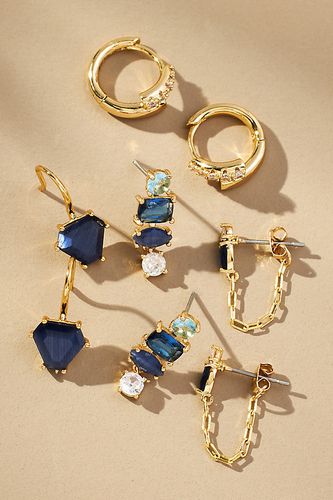 Boucles d'oreilles Huggie pierre de naissance, lot de 4 par en Blue - By Anthropologie - Modalova