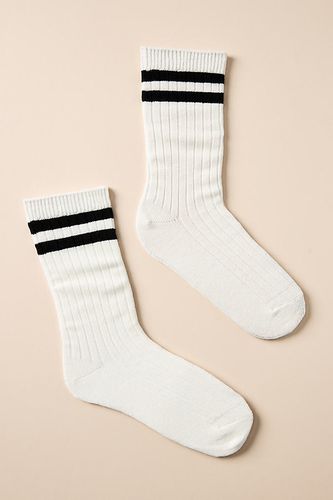 Chaussettes d'équipage à rayures athlétiques par en Black - By Anthropologie - Modalova