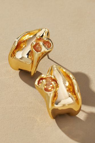 Boucles d'oreilles ondulées à pierre incrustée par en - By Anthropologie - Modalova