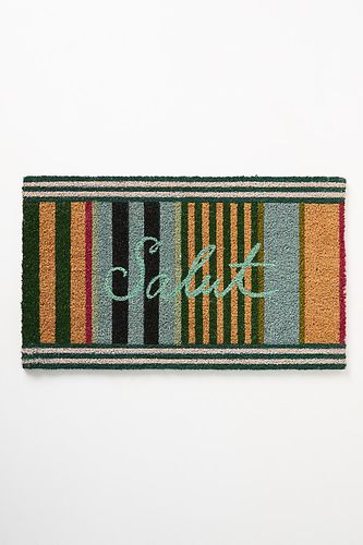 Paillasson Imprimé Coir Rayé Salut en Blue taille: 18" x30" chez - Anthropologie - Modalova