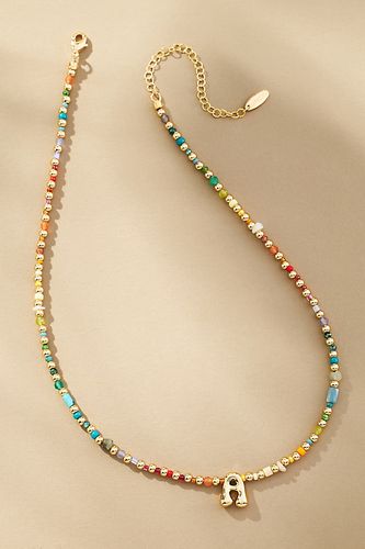 Beaded Bubble Letter Monogram Necklace par - By Anthropologie - Modalova