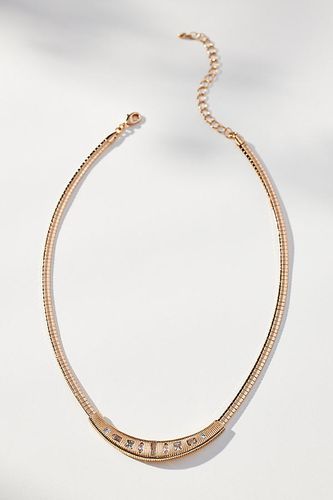 Collier ras du cou à chaîne serpent côtelée en cristal par en - By Anthropologie - Modalova