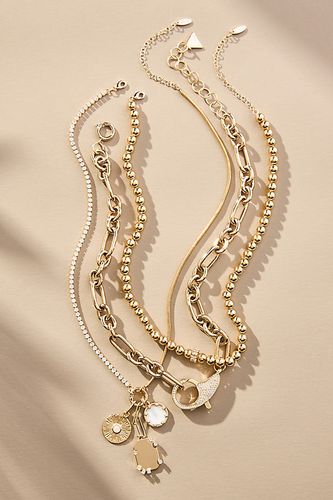 Shades of Sea Layered Necklaces, Set of 3: Charm Edition par en - By Anthropologie - Modalova