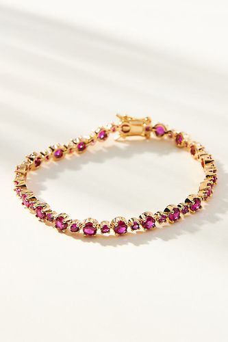 Gemstone Tennis Bracelet par en Pink - By Anthropologie - Modalova