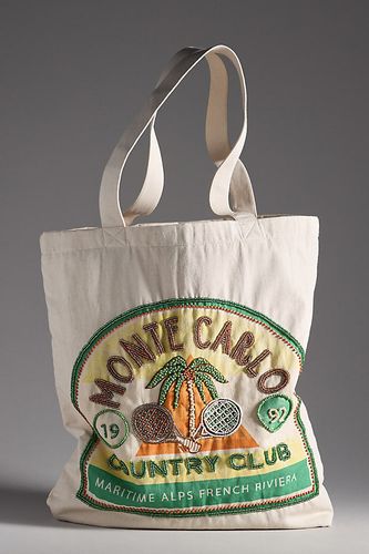 Sac Fourre-Tout en Toile Perlé Graphique par en Gold - By Anthropologie - Modalova