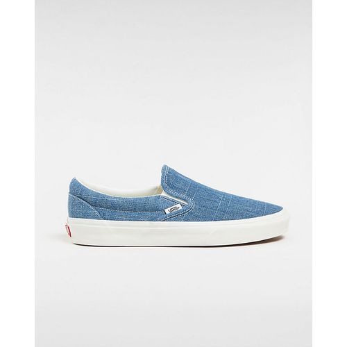 Chaussures En Lin Classic Slip-on Summer (threaded Denim Blue/white) Unisex , Taille 34.5 - Vans - Modalova