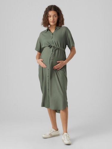 Robe Courte Loose Fit Col Chemise - MAMA.LICIOUS - Modalova