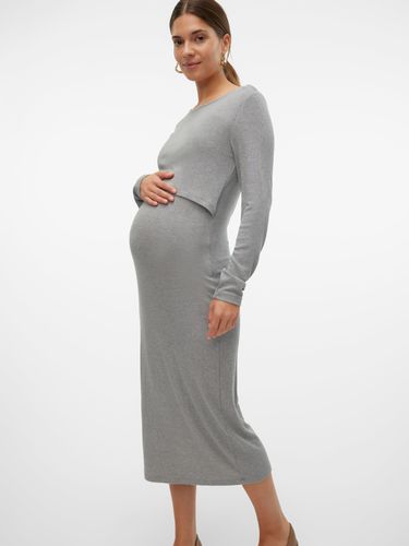 Robe Midi Tight Fit Col Rond - MAMA.LICIOUS - Modalova