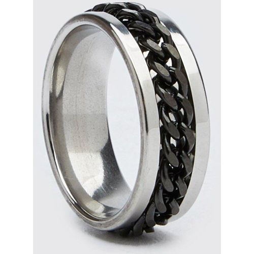 Bague à détail chaîne - Boohooman - Modalova