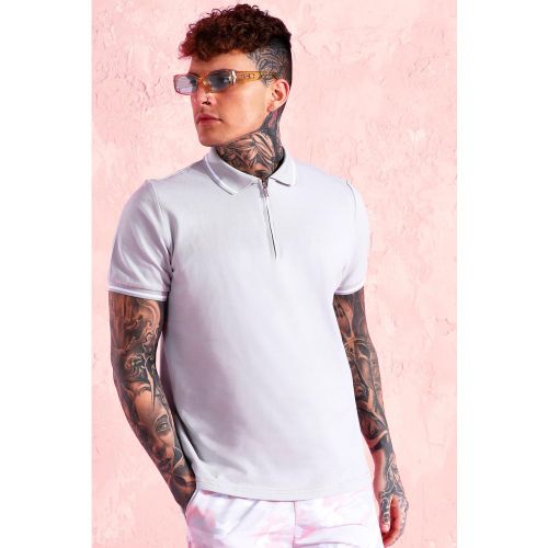 Polo uni à manches courtes - Boohooman - Modalova