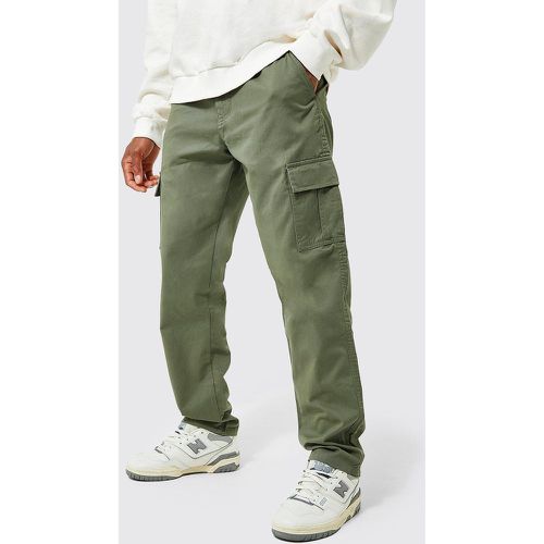 Pantalon cargo coupe droite - Boohooman - Modalova