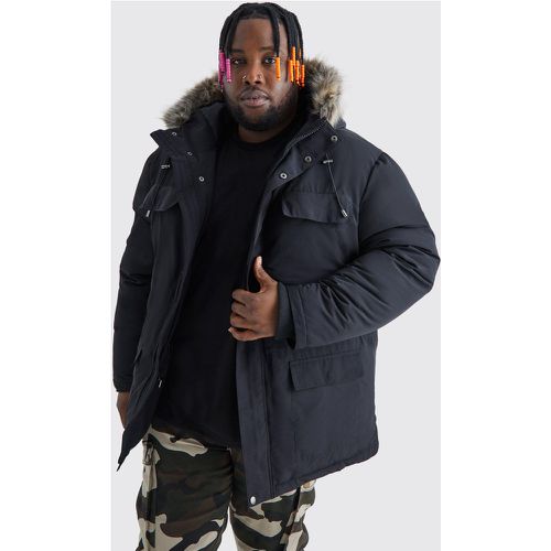 Grande taille - Parka à fausse fourrure - Boohooman - Modalova