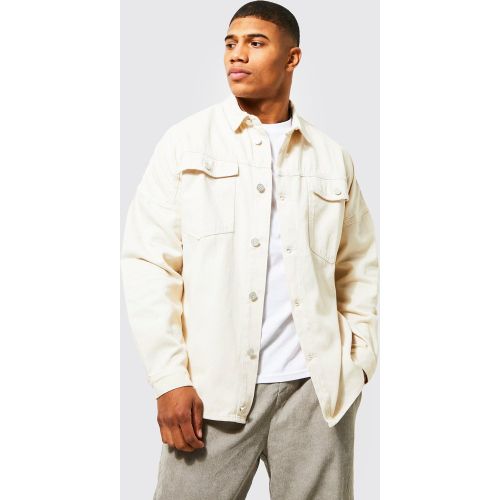 Surchemise en jean délavé - Boohooman - Modalova