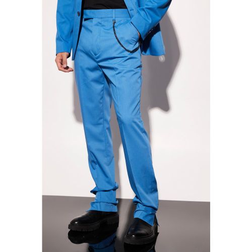 Pantalon de costume droit avec chaîne - Boohooman - Modalova