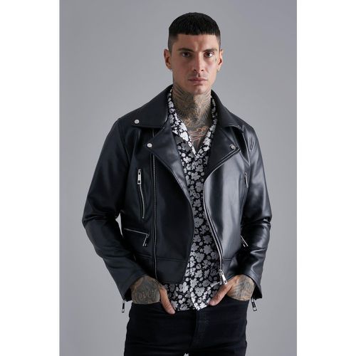 Veste ample en simili - Boohooman - Modalova