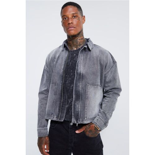 Veste en jean oversize - Boohooman - Modalova