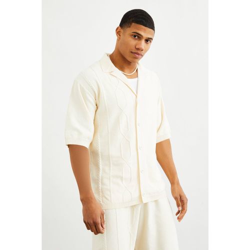 Chemise oversize en maille torsadée - Boohooman - Modalova