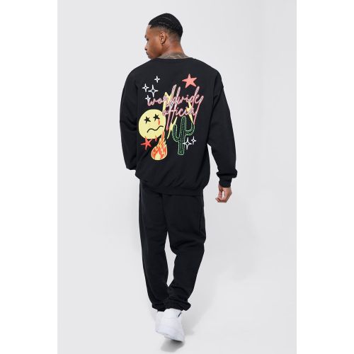 Survêtement oversize imprimé - Boohooman - Modalova
