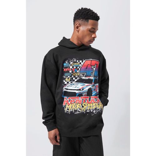 Sweat à capuche oversize à imprimé voiture homme - Boohooman - Modalova