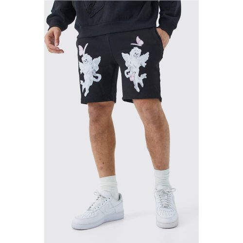 Short oversize imprimé cupidon - Boohooman - Modalova