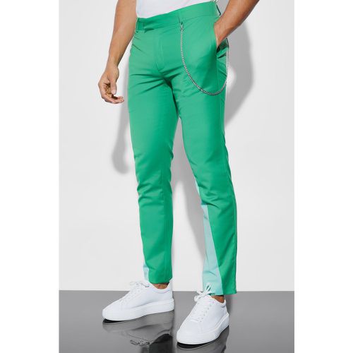 Pantalon de costume color block - - 30R - Boohooman - Modalova