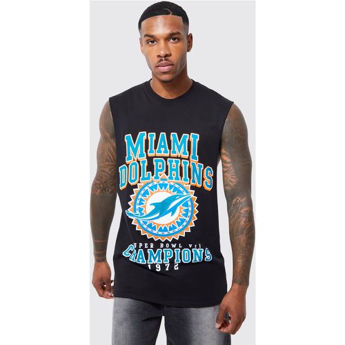 Débardeur NFL imprimé Dolphins Heritage - Boohooman - Modalova