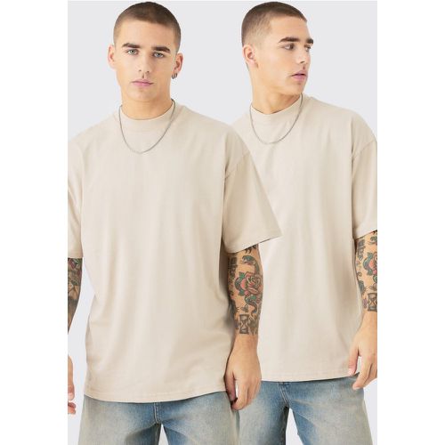 Lot de 2 t-shirts oversize épais - Boohooman - Modalova