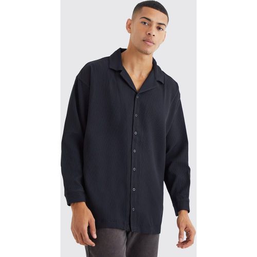 Chemise oversize plissée à manches longues - Boohooman - Modalova