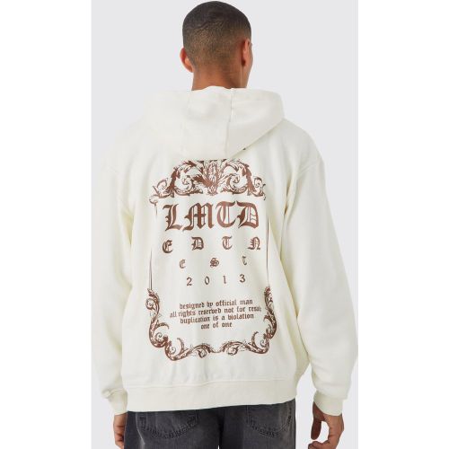 Sweat à capuche oversize zippé imprimé homme - Boohooman - Modalova