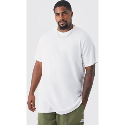 Grande taille - T-shirt ample long à col rond - - XXXL - Boohooman - Modalova