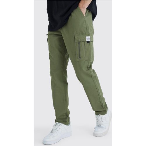 Tall - Pantalon cargo zippé - Boohooman - Modalova