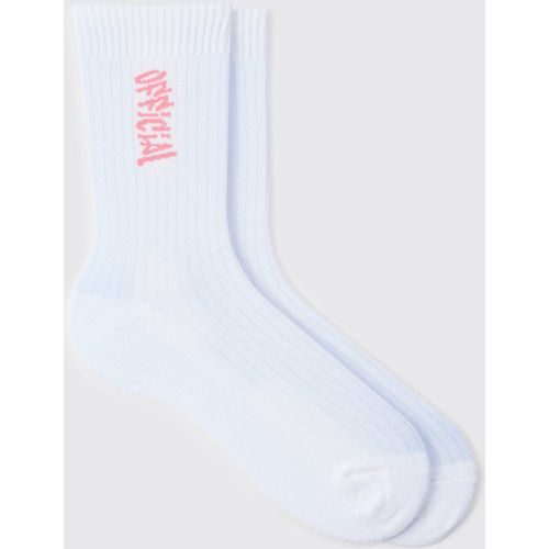 Chaussettes à imprimé graffiti - Official - Boohooman - Modalova