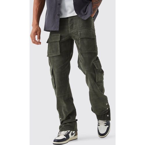 Tall - Pantalon cargo ample en velours côtelé - Boohooman - Modalova