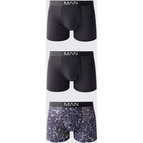 Lot de 3 boxers fleuris - Boohooman - Modalova