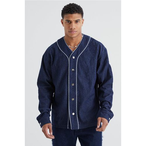 Chemise de baseball en jean - Boohooman - Modalova